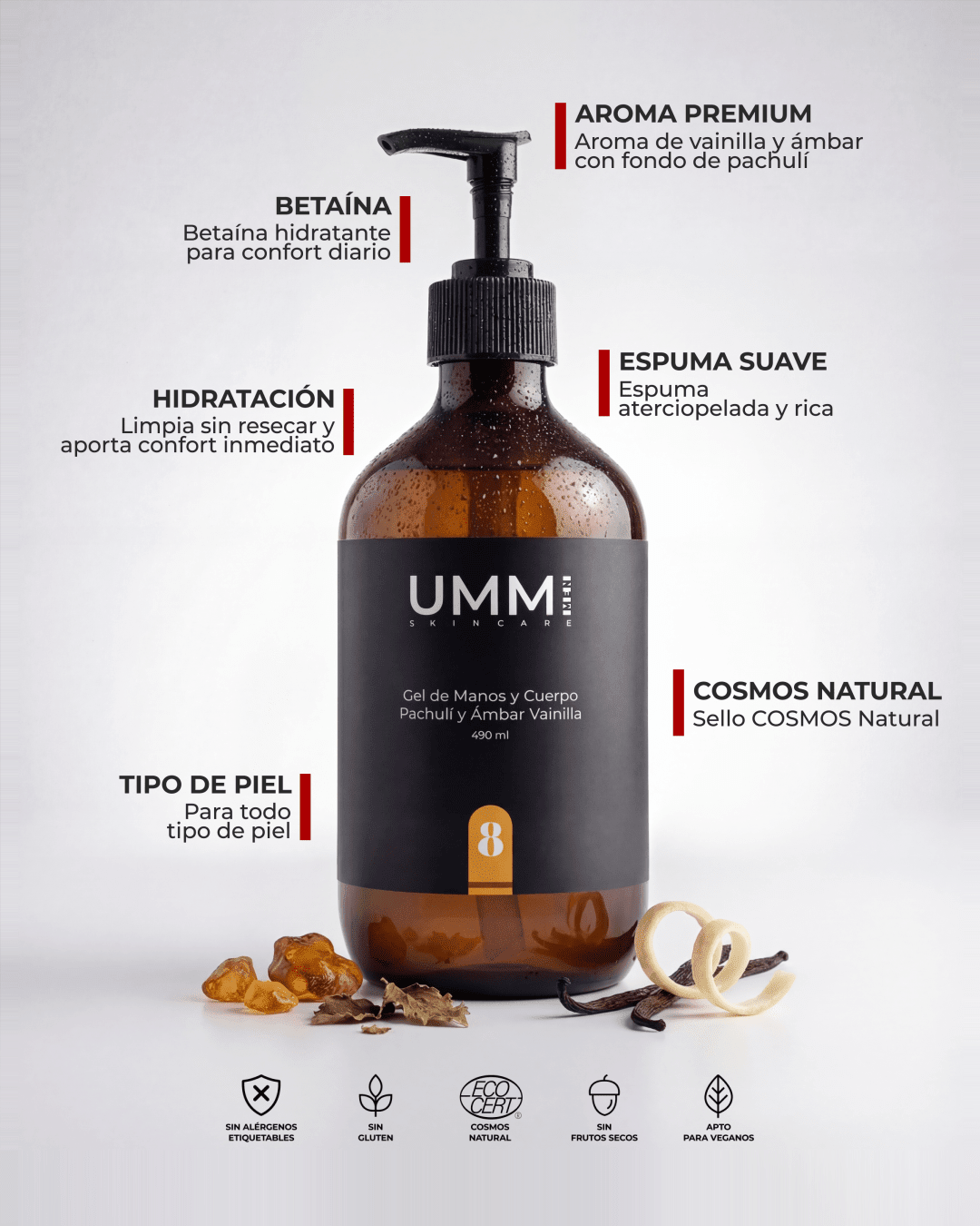 Gel de Manos y Cuerpo – Pachulí y Vainilla__UMMI skincare